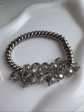 Crystal Cluster Silver-Tone Bracelet - Women's Jewelry